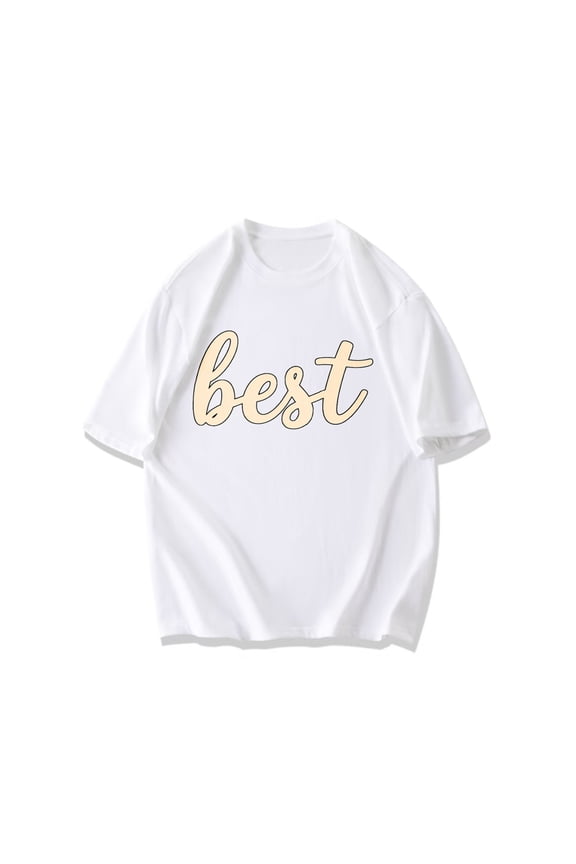 Black T Shirt Best Text Print Casual Wear For Men And Women