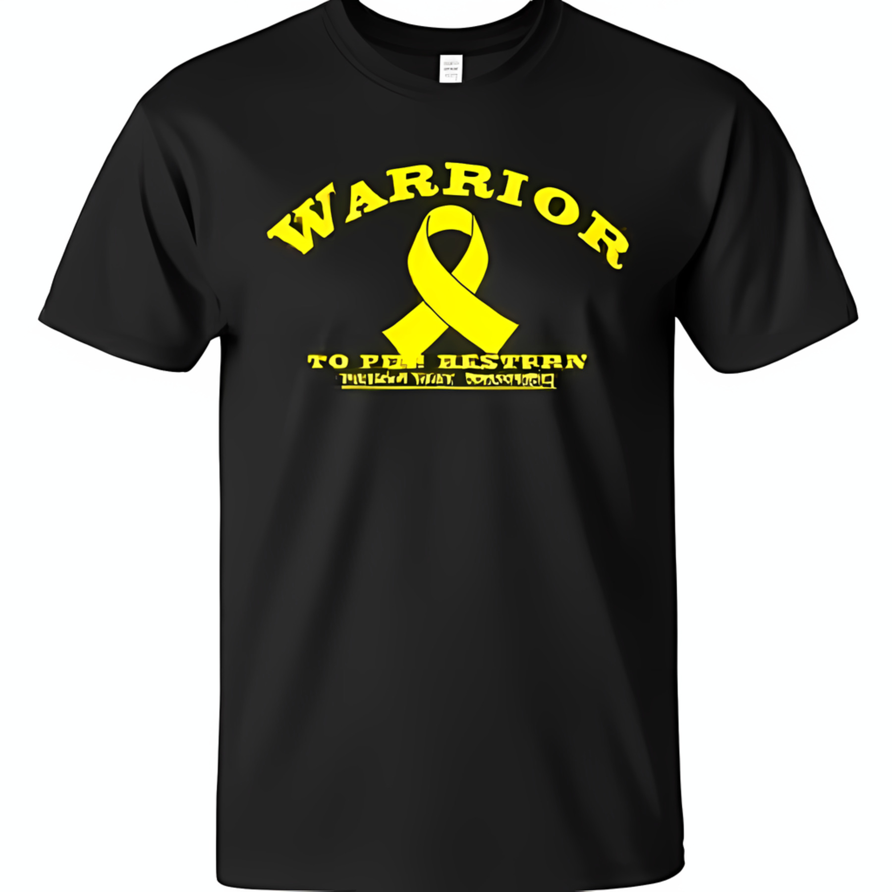 Black TShirt Bold to the Restern Design with Yellow Ribbon Courage & Resilience