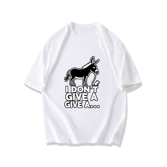 Black T Shirt I Don T Give A Give A With Donkey Graphic And Text For Casual Wear