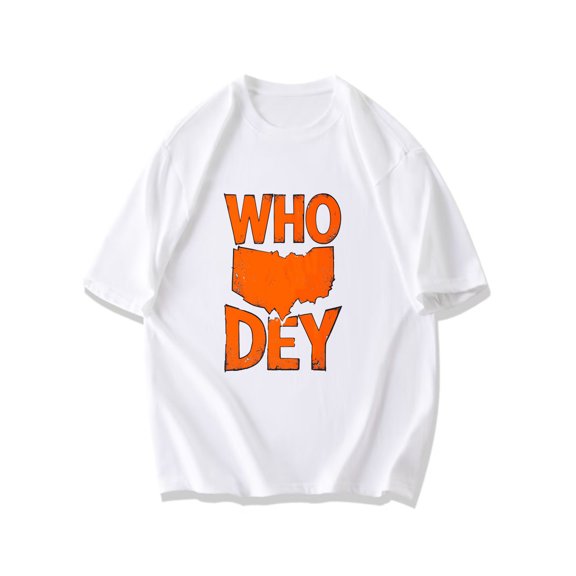 Black T Shirt Who Dey Orange Print Nigeria Map Design Casual Streetwear Fashion For Men And Women