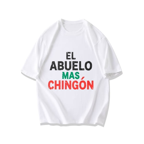 Black T Shirt With El Abuelo Mas Chingon Print For Grandfather Gifts And Family Celebrations