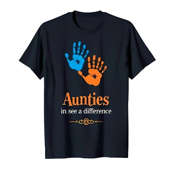 Black T-Shirt for Aunts Heartfelt Statement Design Celebrating Aunt Nephew/Niece