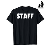 Black T-Shirt for Men Featuring a Prominent STAFF Print - Perfect for Casual Outings, Events, And Everyday Wear