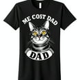 thumbnail image 1 of Black T-Shirt with Adorable Grey Tabby Cat Graphic and DAD Banner, 1 of 5