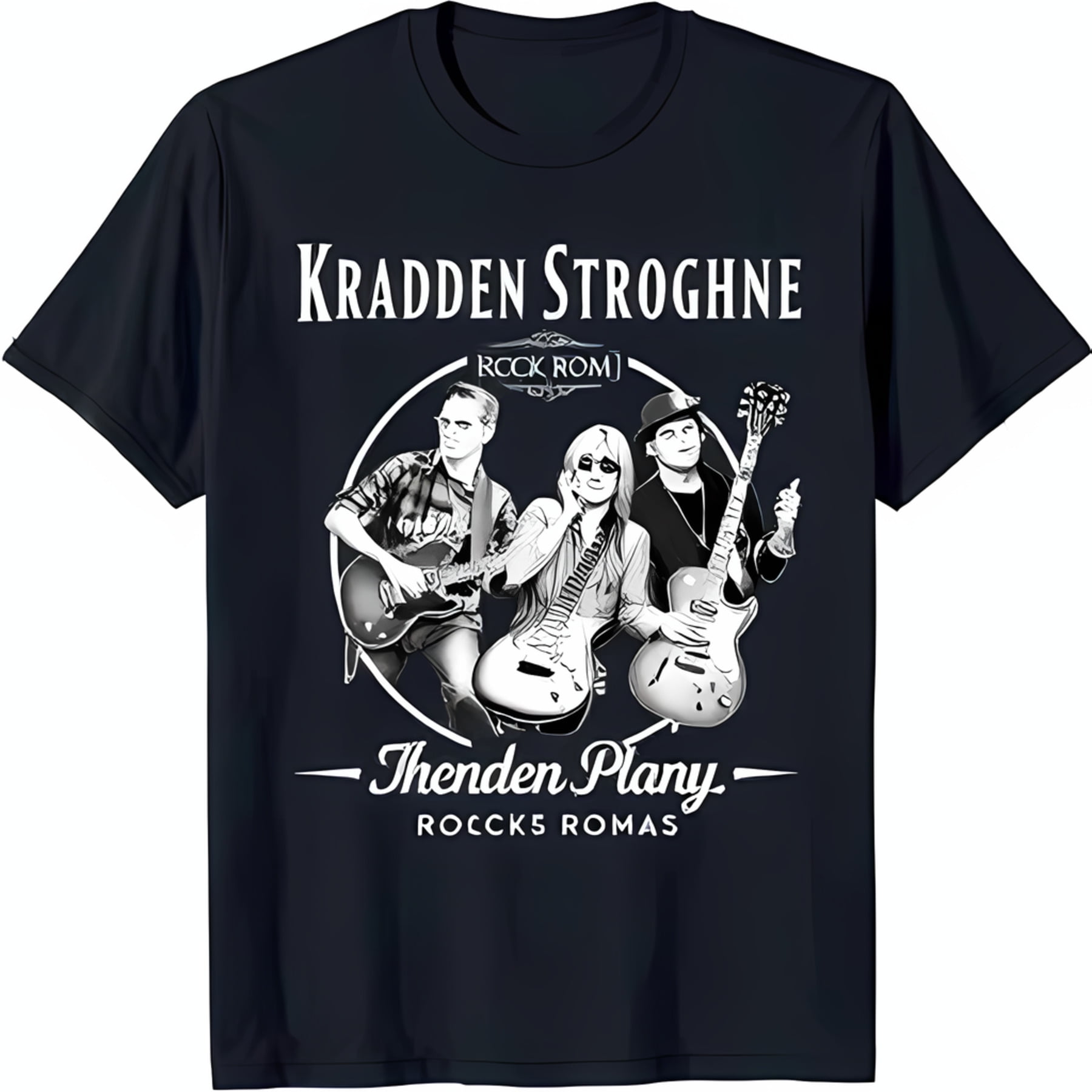 Guitar Slogan Graphic Print Oversized T Shirt