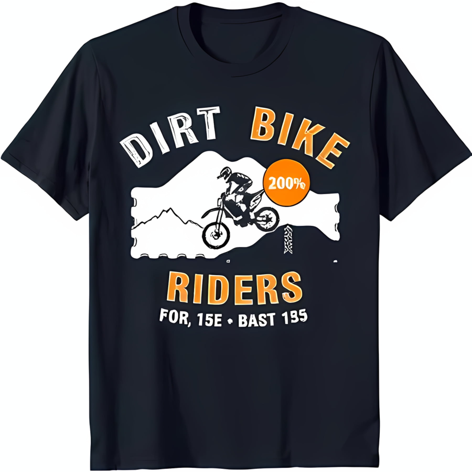 Black TShirt with Bold Dirt Bike Rider Graphic