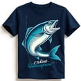 thumbnail image 1 of Black T-Shirt with Bold Fish Graphic for Anglers & Nature Lovers, 1 of 5