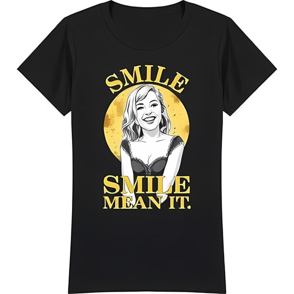 Black T-Shirt with Bold Graphic Design Spread Positivity & Confidence