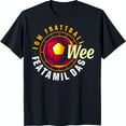 thumbnail image 1 of Black T-Shirt with Bold Soccer Ball Graphic & Fun OM FRATTBALL WEE FEATAMIL DAS Design, 1 of 5