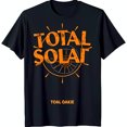Black TShirt with Bold Sun Graphic & 'TOTAL SOLAR' Text Design