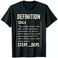 Black TShirt with Bold White Text DEFINITION SDG4 Graphic Design