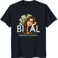 thumbnail image 1 of Black T-Shirt with Bold Woman Design & 'B I A L' Graphic, 1 of 5