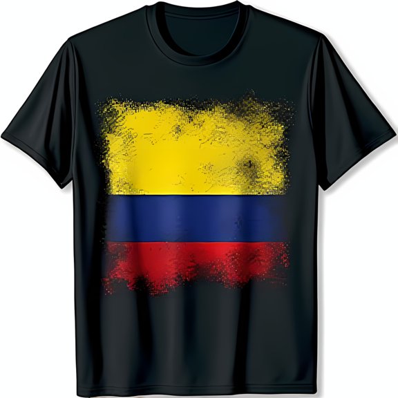 Black T-Shirt with Colombian Graphic Proud Heritage Wear