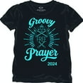 Black TShirt with Crossed Axes Graphic & Design Groovy Prayer 2024