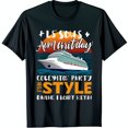 Black TShirt with Cruise Ship Graphic Sunset & It's So Much Fun Text