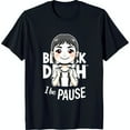 Black TShirt with Cute Cartoon Character from 'Black Death' & Witty 'I