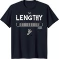 Black TShirt with 'DE LENGTHY' Text Full Grey Progress Bar & 2024