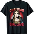 Black TShirt with Design & Girl Love Gothic Text