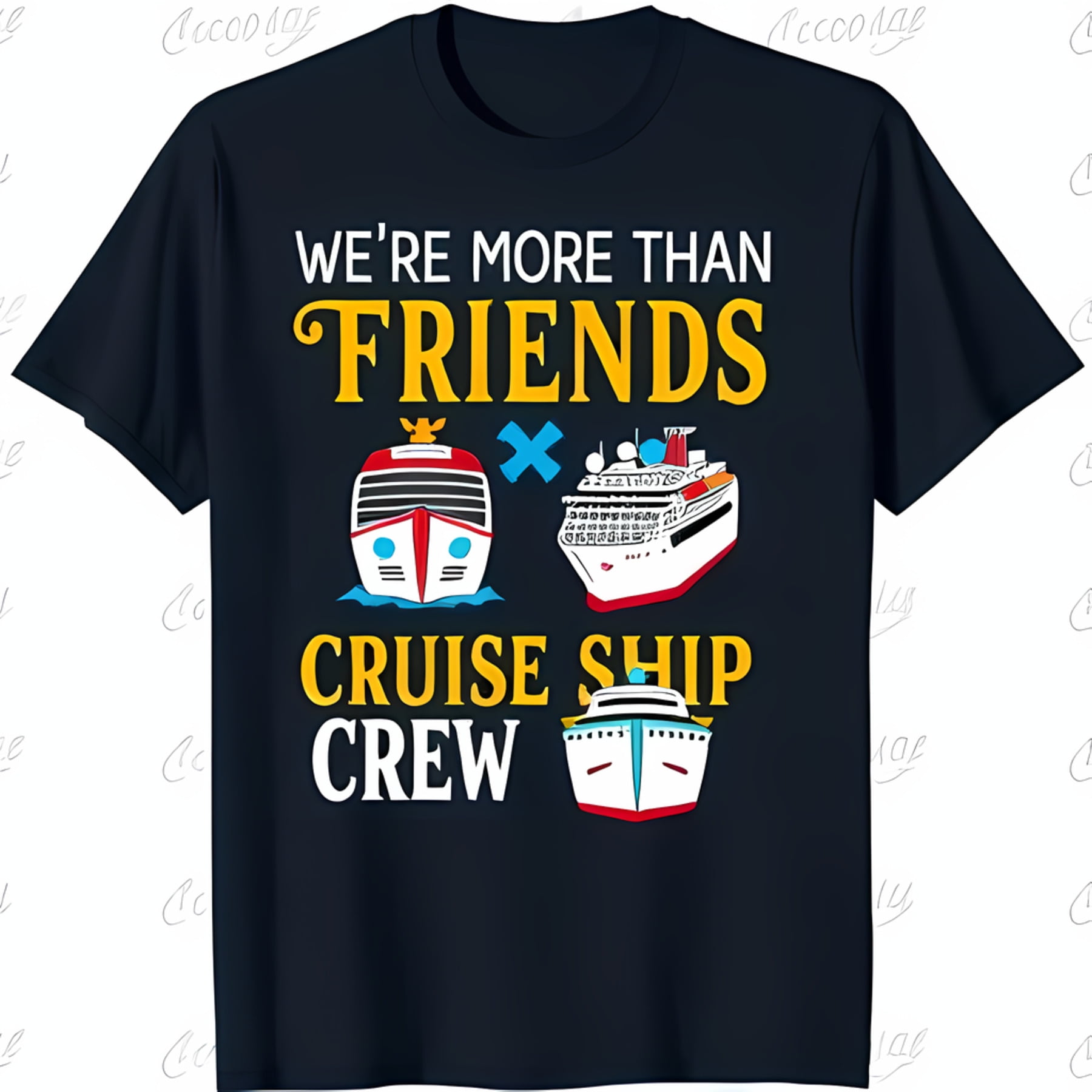Black TShirt with Eye Catching Cruise Design for Cruise Lovers