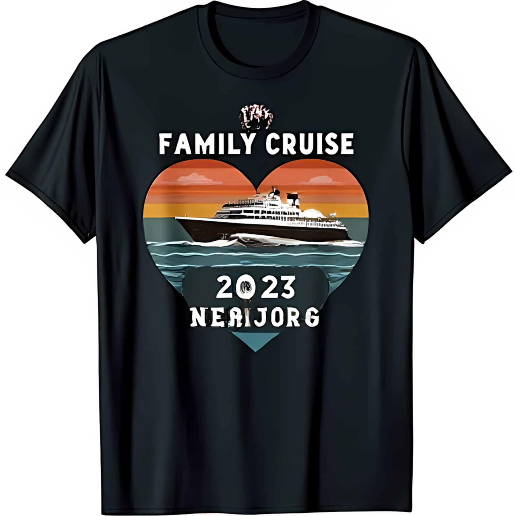 Black TShirt with Eye Catching Cruise Graphic for Travel Lovers