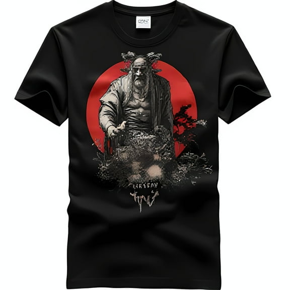 Black T-Shirt with Eye Catching Graphic Print Classic Fit for Everyday Style