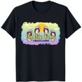 thumbnail image 1 of Black T-Shirt with Floral Flip Flops Design for Beach Lovers, 1 of 5