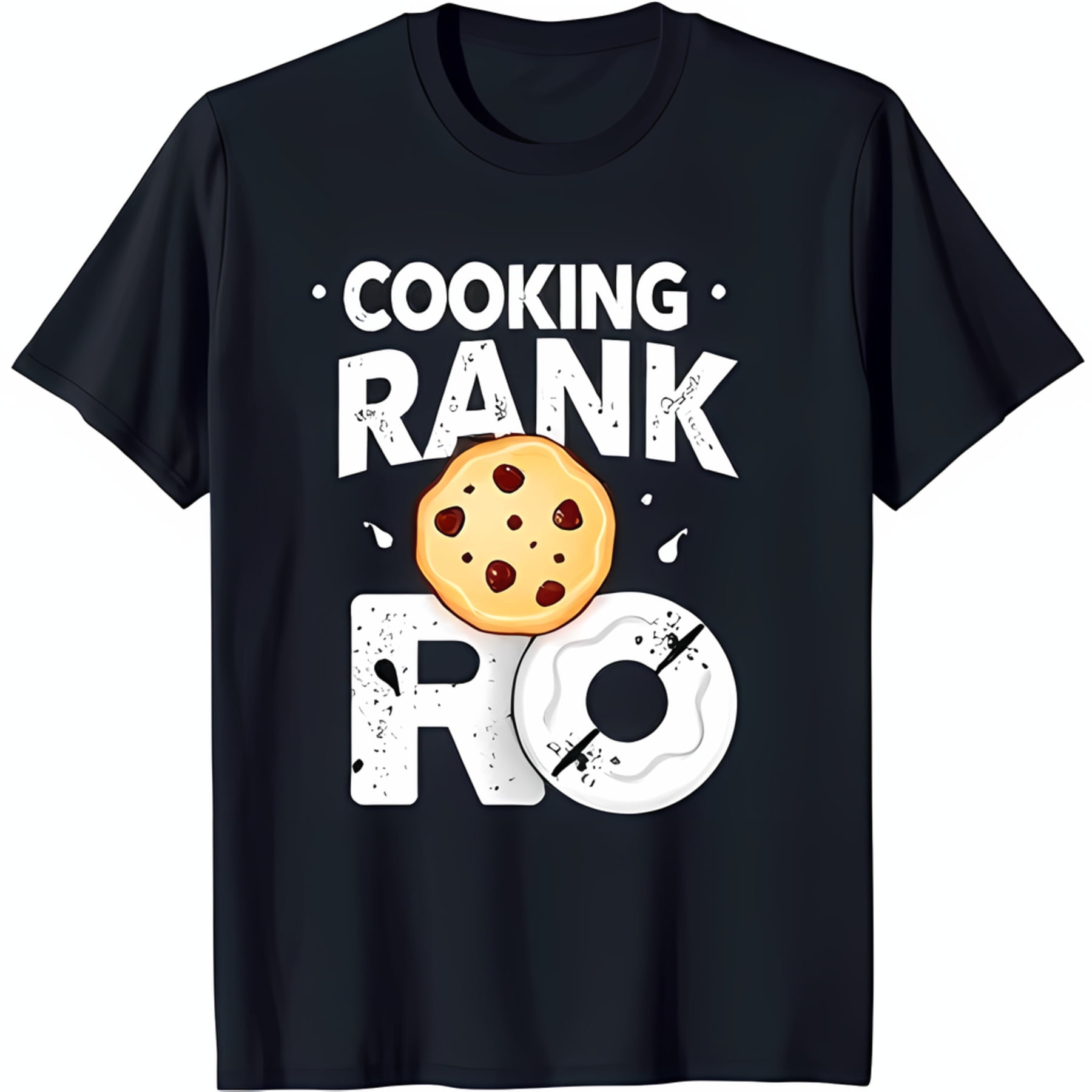 Black TShirt with Fun 'Cooking Rank Ro' Graphic & Treats