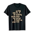 thumbnail image 1 of Black T-Shirt with Gold Typewriter Font Inscription Giving to Discussing Your Personal Mail, 1 of 5