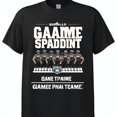 Black TShirt with 'Gpulli Game Spadottin Team' Design High School