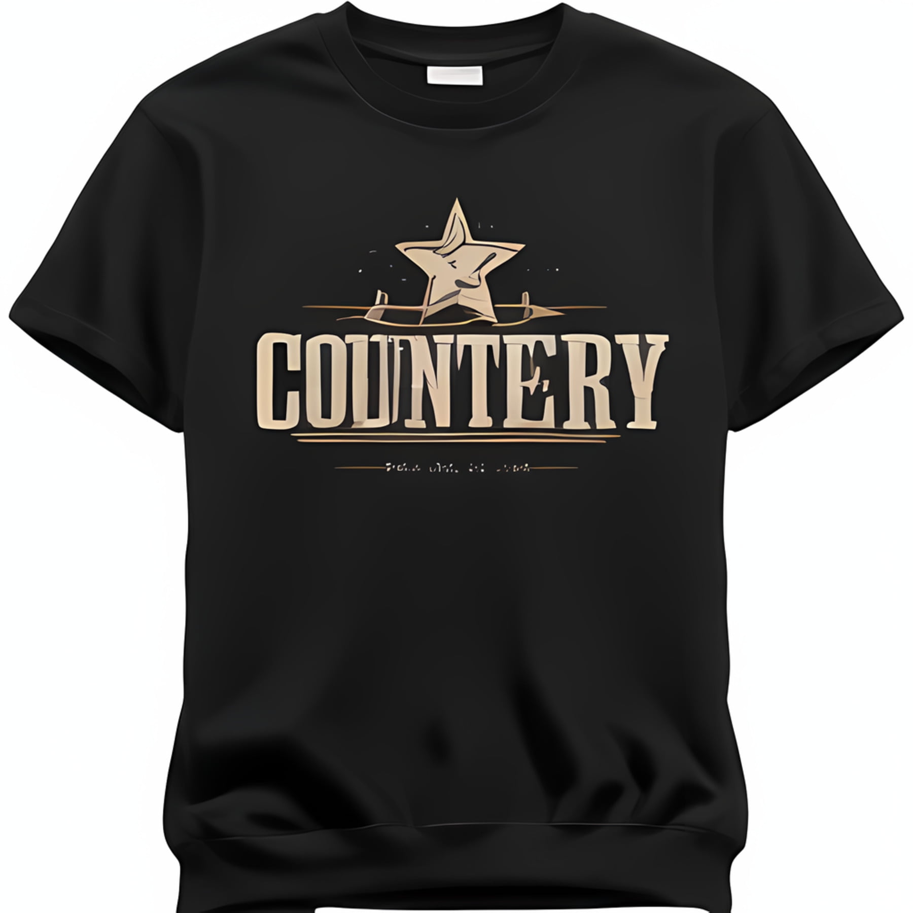 Black T-Shirt with Graphic & Design Feels Like It s Home - Walmart.com