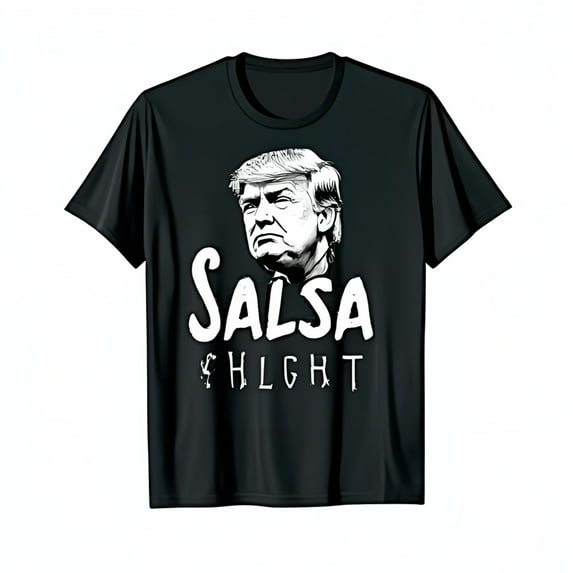 Black T-Shirt with Graphic and SALSA HLIGHT Print Unique Design