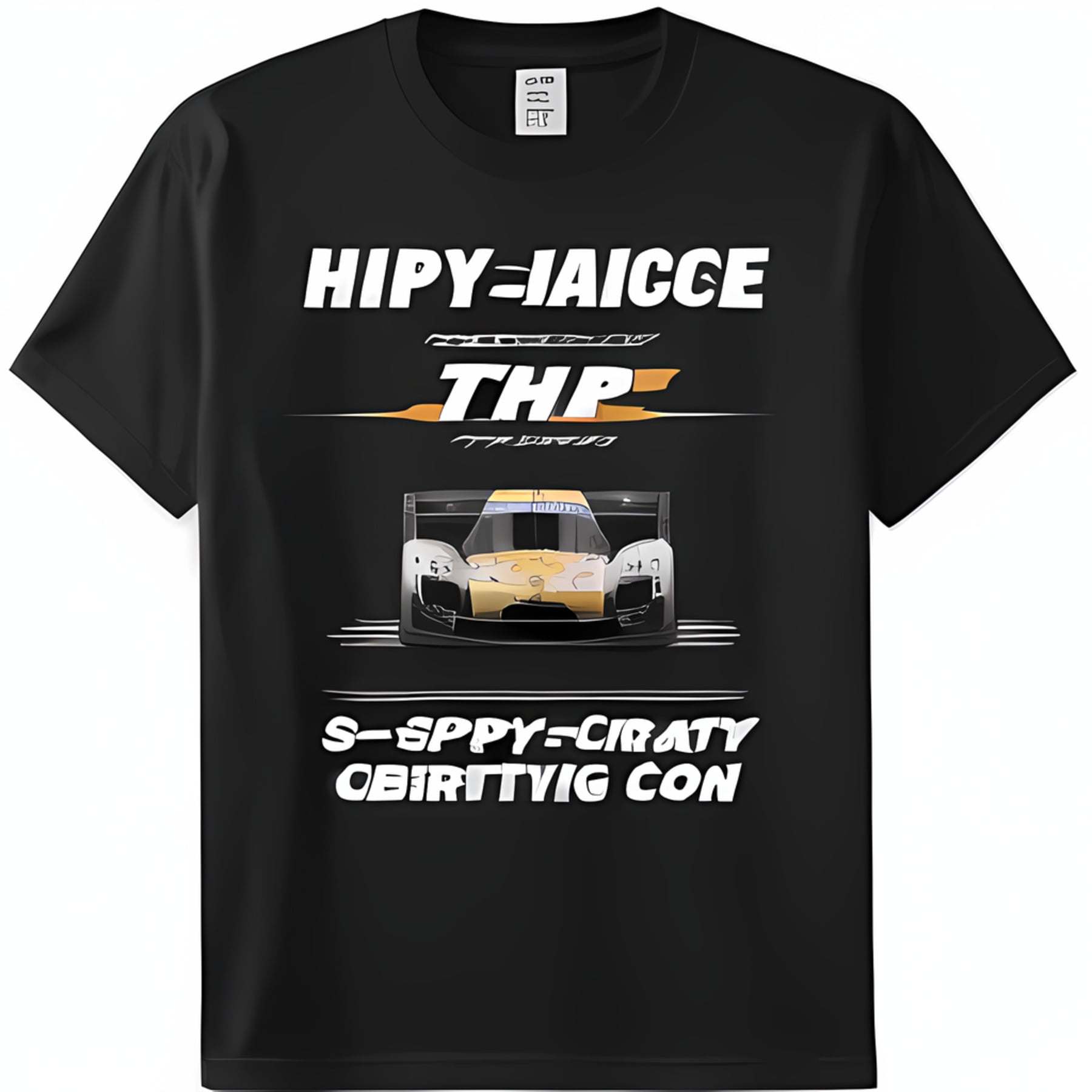Black TShirt with HCAP Ventilation & GT R R35 Design Japanese Writing