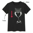 Black TShirt with Head Heart Design & Fishtail 'Blain Treee'