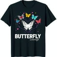 Black TShirt with Heart Shaped Butterfly Graphic & 'Butterfly Loverigh