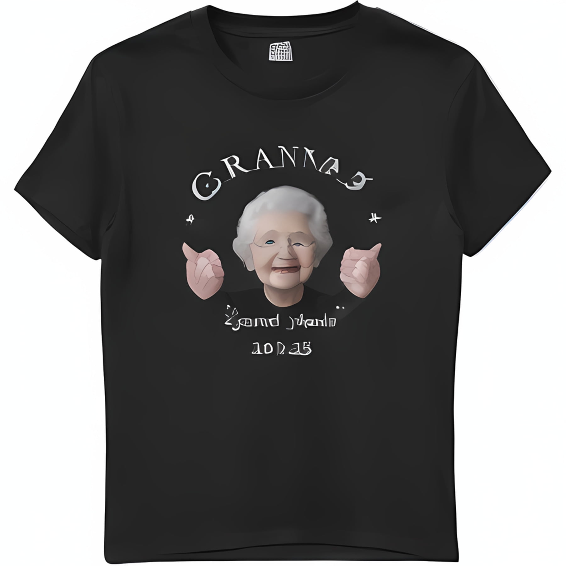 Black T-Shirt with Lady Illustration and 'Kventing' Text Resolution ...