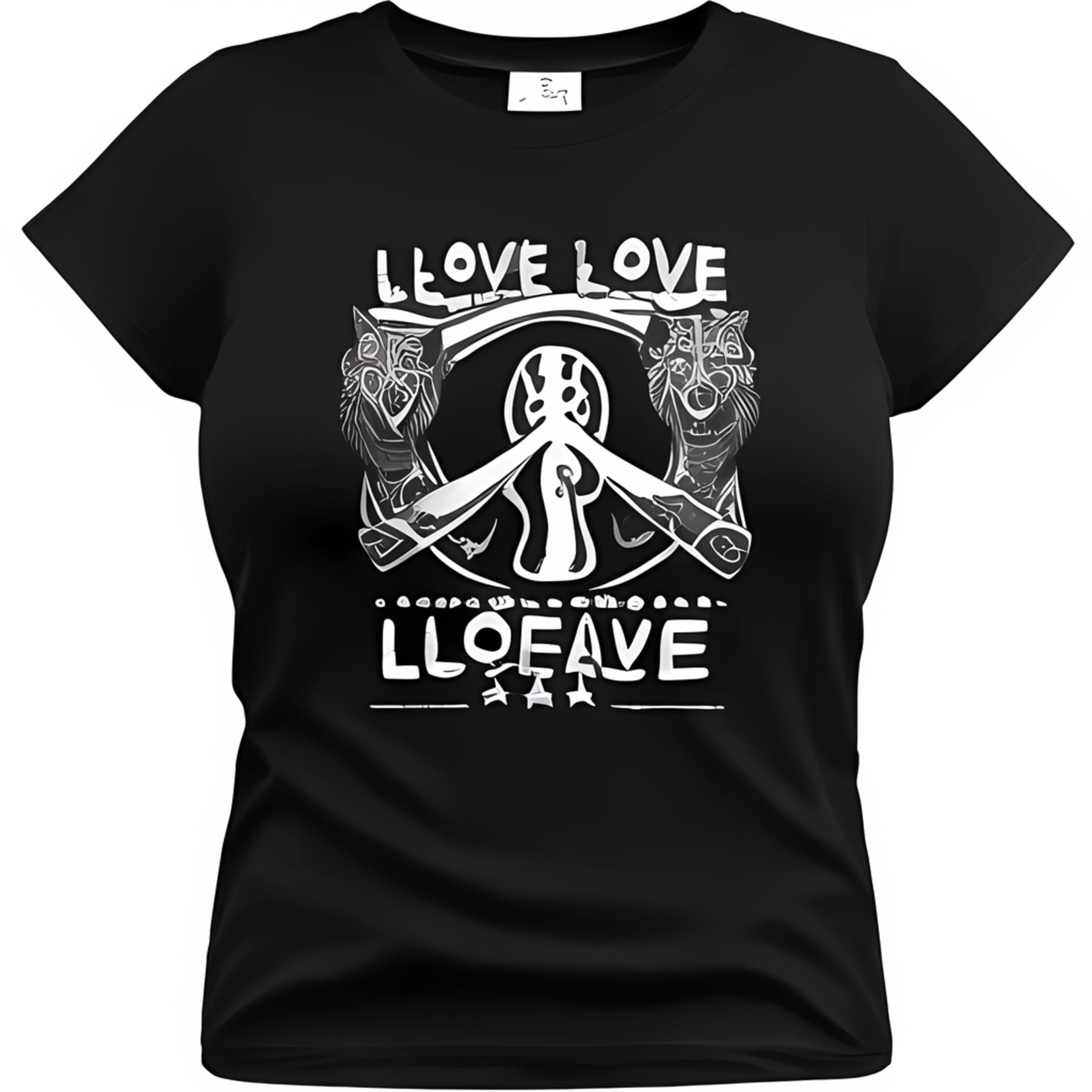 Black T-Shirt with LoveJimmy LPyve Design Featuring Ship's Anchor ...