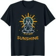 Black TShirt with Meditating in Yellow & Colorful Accents