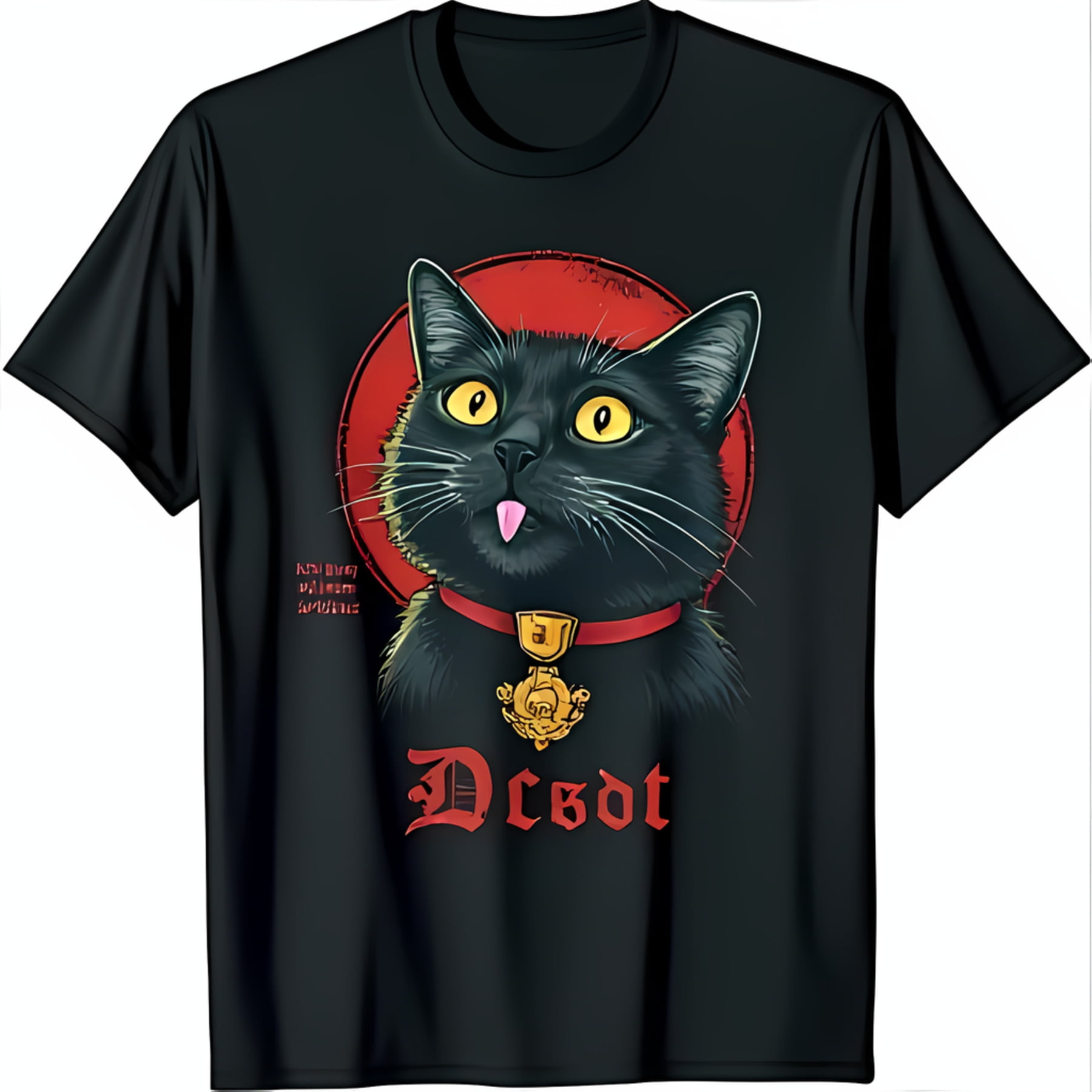 Black Cat Gothic Witch Men's Golf Shirts