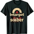 Black TShirt with Painted Target & Intarget Sober Graphic
