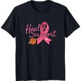 thumbnail image 1 of Black T-Shirt with Pink Ribbon & ' Support Team' Design, 1 of 5