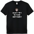 Black T-Shirt with Playful Cartoon Character and Witty Text Eye ...