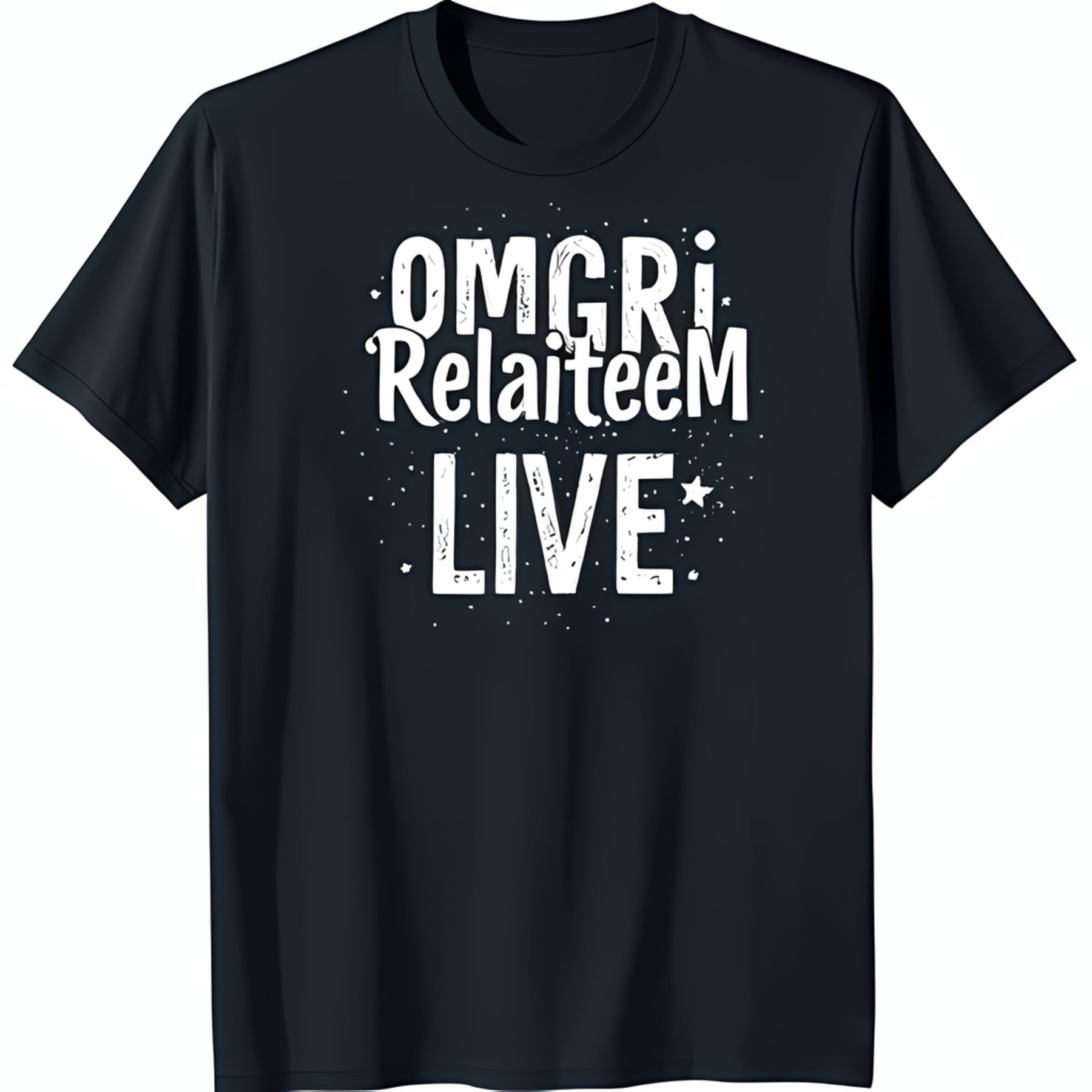 Black TShirt with Rainbow 'excitTeed' Print and White 'Castleman' Text