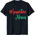 thumbnail image 1 of Black T-Shirt with Red EKG Heartbeat Graphic Hospital Heroes Design, 1 of 5