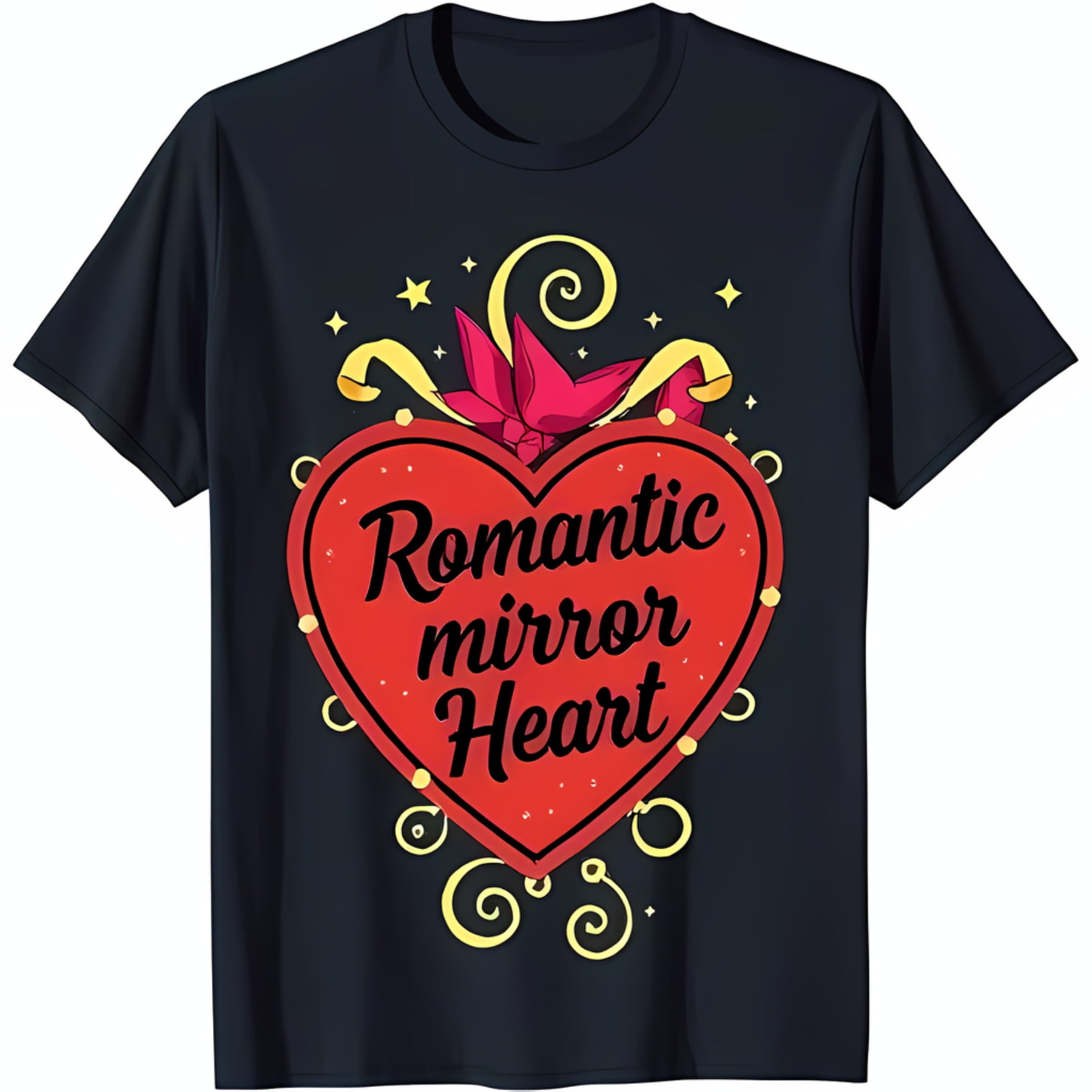 Outline Black Heart Tee Unisex main image 1