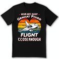 Black TShirt with Red Heart and Plane Graphic Insurance Agent Grinhat