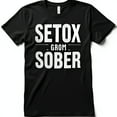 thumbnail image 1 of Black T-Shirt with Setox Grom Sober Graphic Design & Arrows, 1 of 5