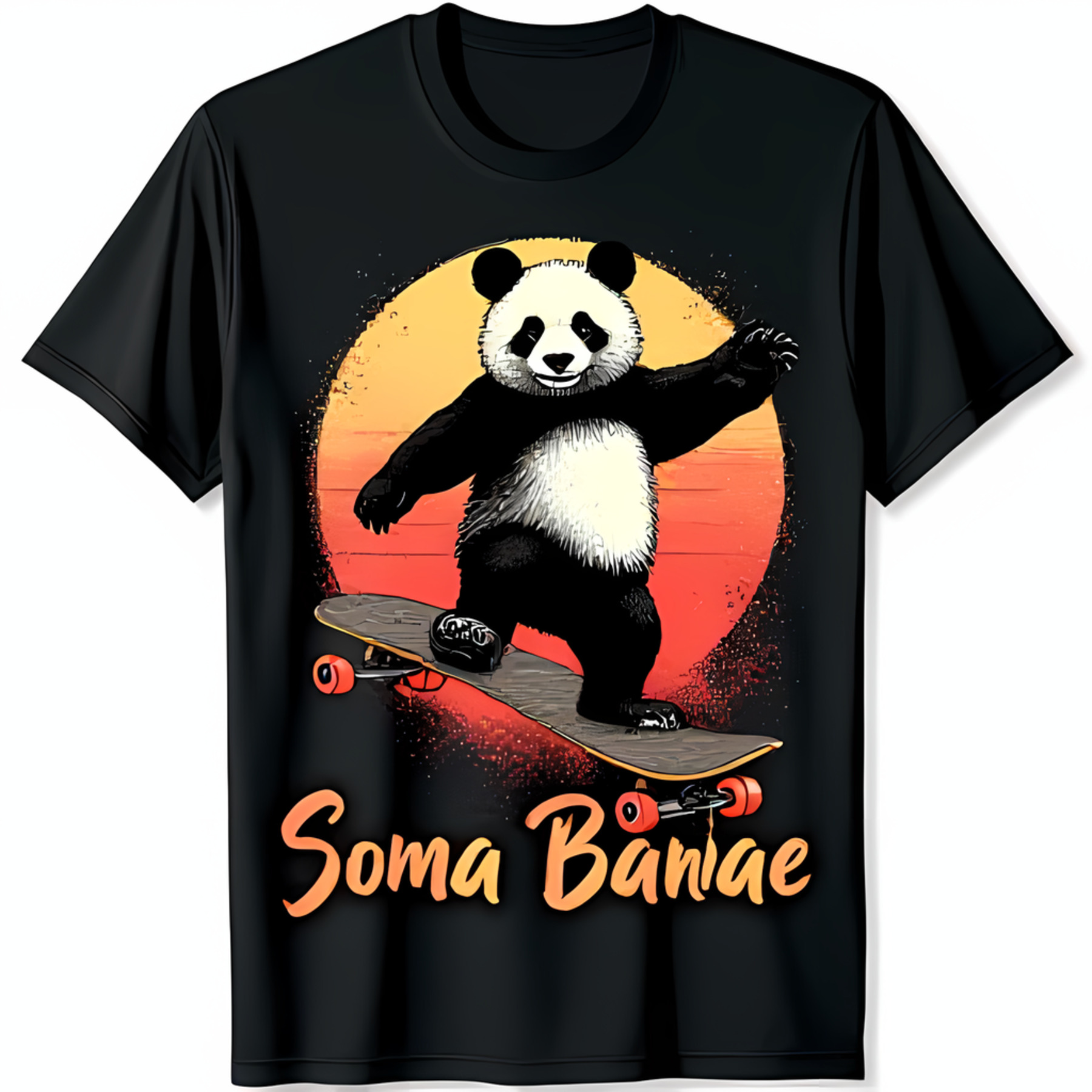 PANDA BLACK SUMMER T-SHIRT LEGGINGS SET - WHITE/BLACK main image 0
