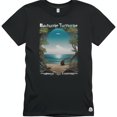 Black TShirt with Tropical Beach Scene Turtle and 'Eat Turtle Turture
