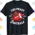 Black TShirt with Unique Red & White Design 'CHE PRAST' Graphic Nut