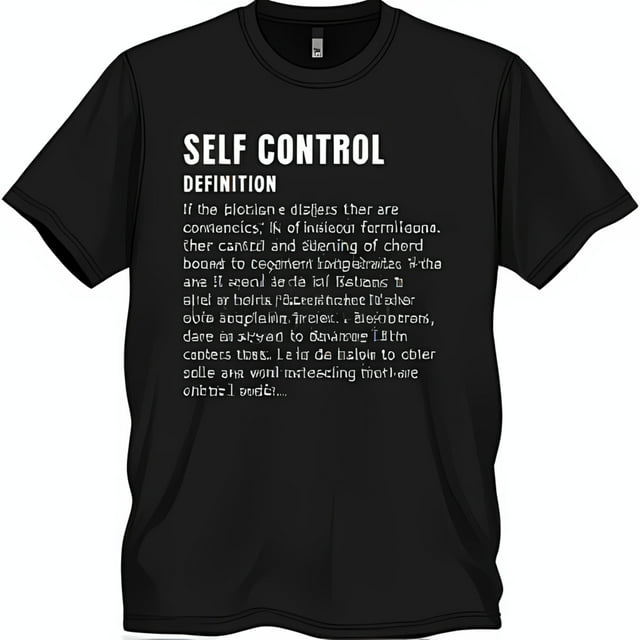 Black TShirt with Unique Self Definition Graphic Eye Catching Design